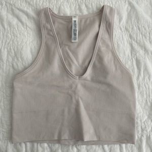 Athleta seamless ribbed crop top